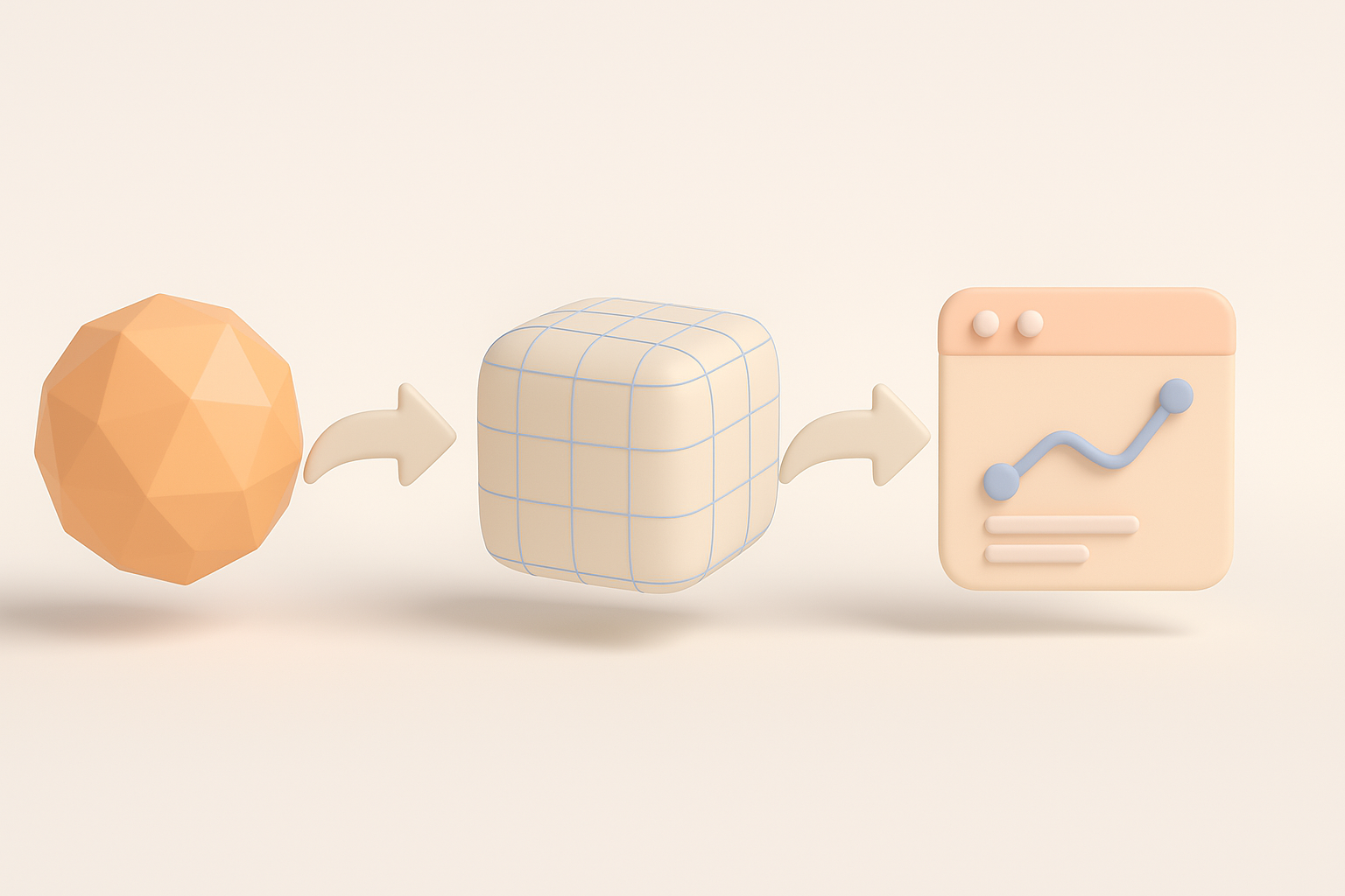 贴图、Retopology 与优化示意图