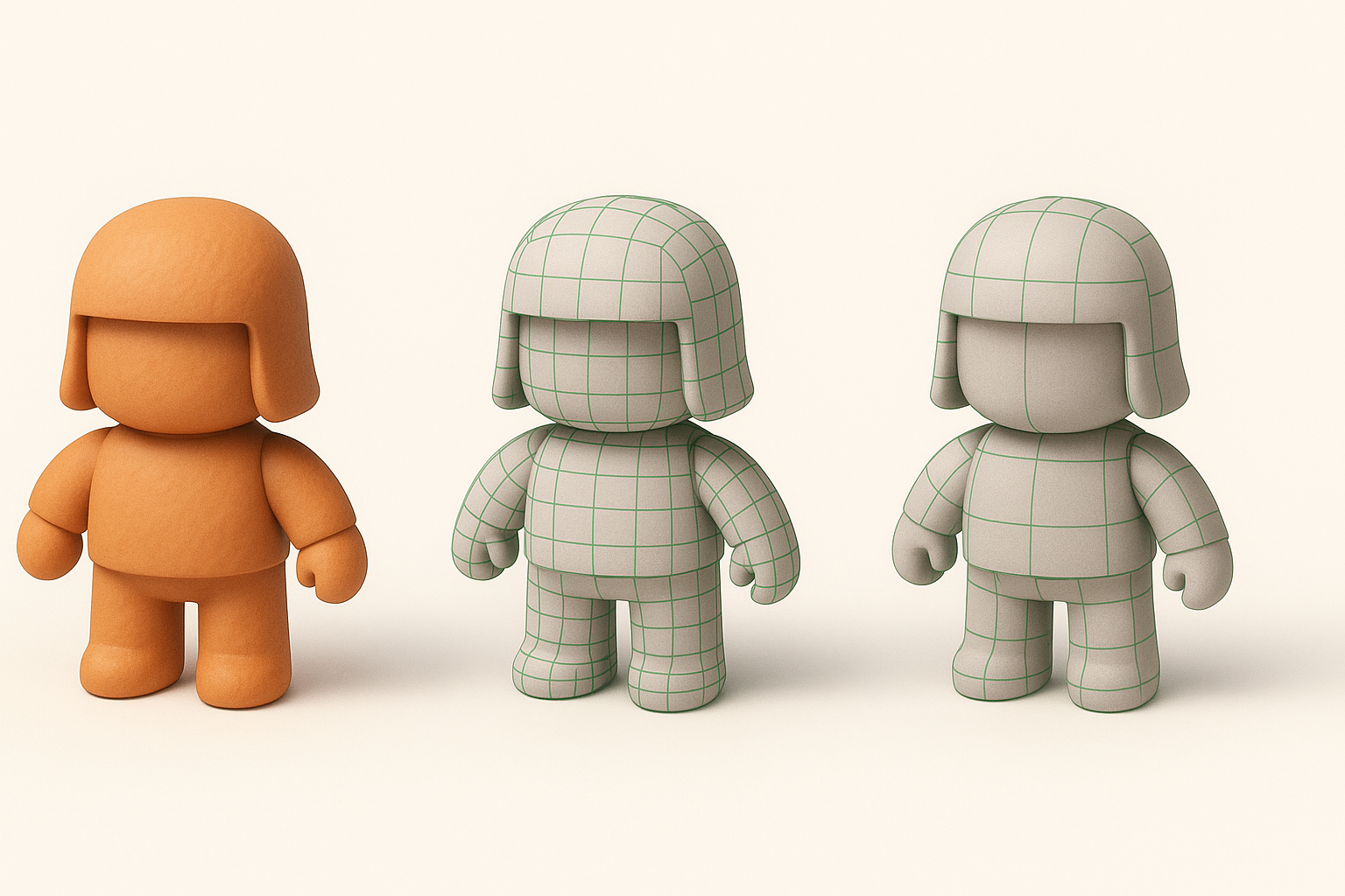 贴图、Retopology与优化最佳实践示意图