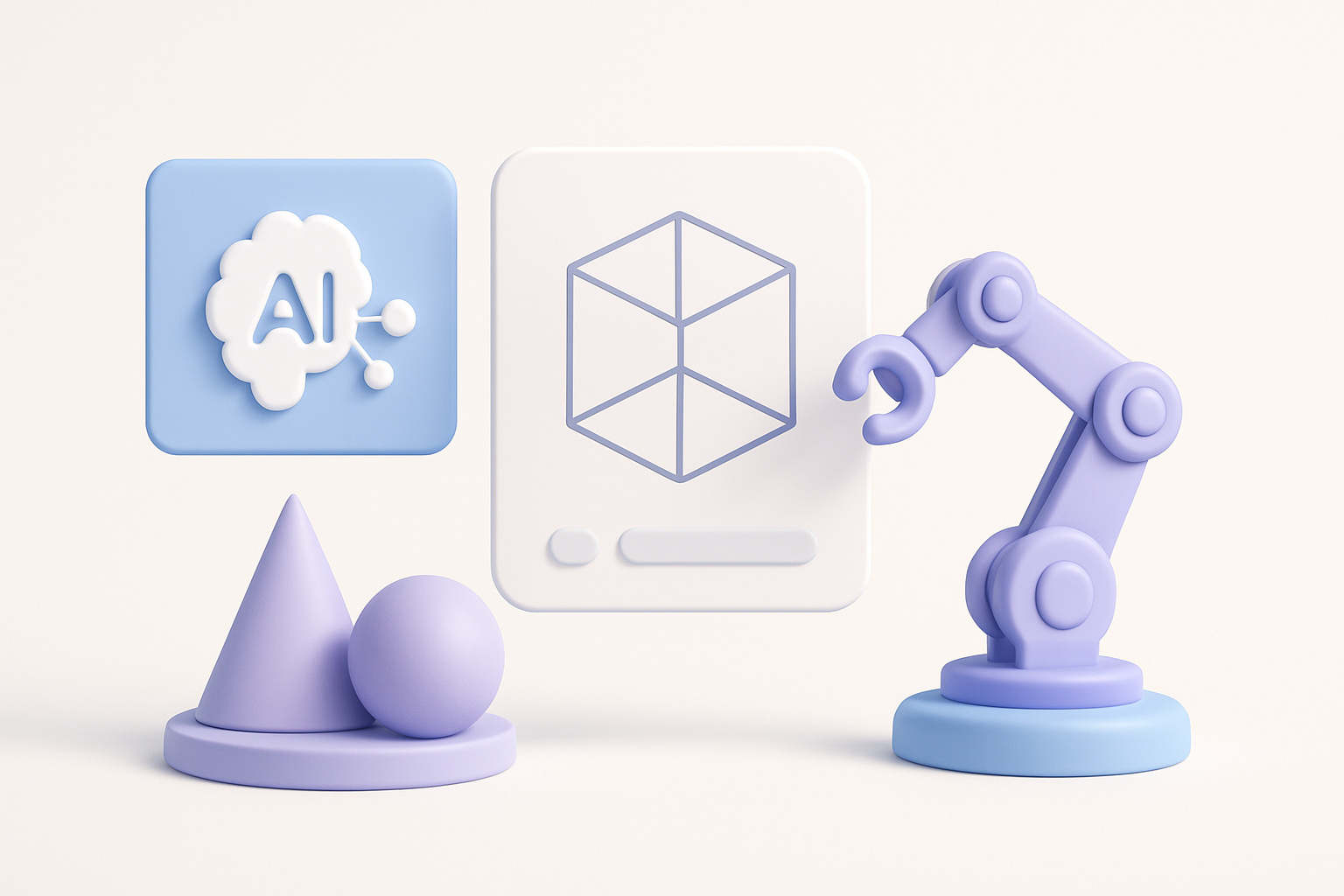 在3D工作流程中使用AI工具示意图