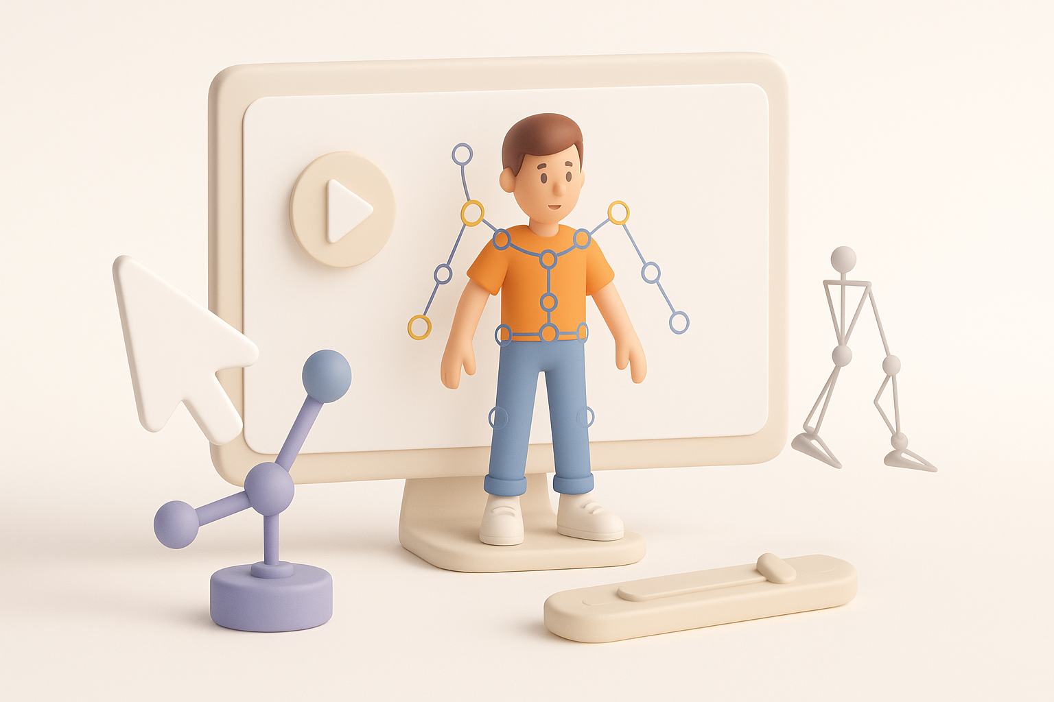 Rigging and Animation for Interactive Assets illustration