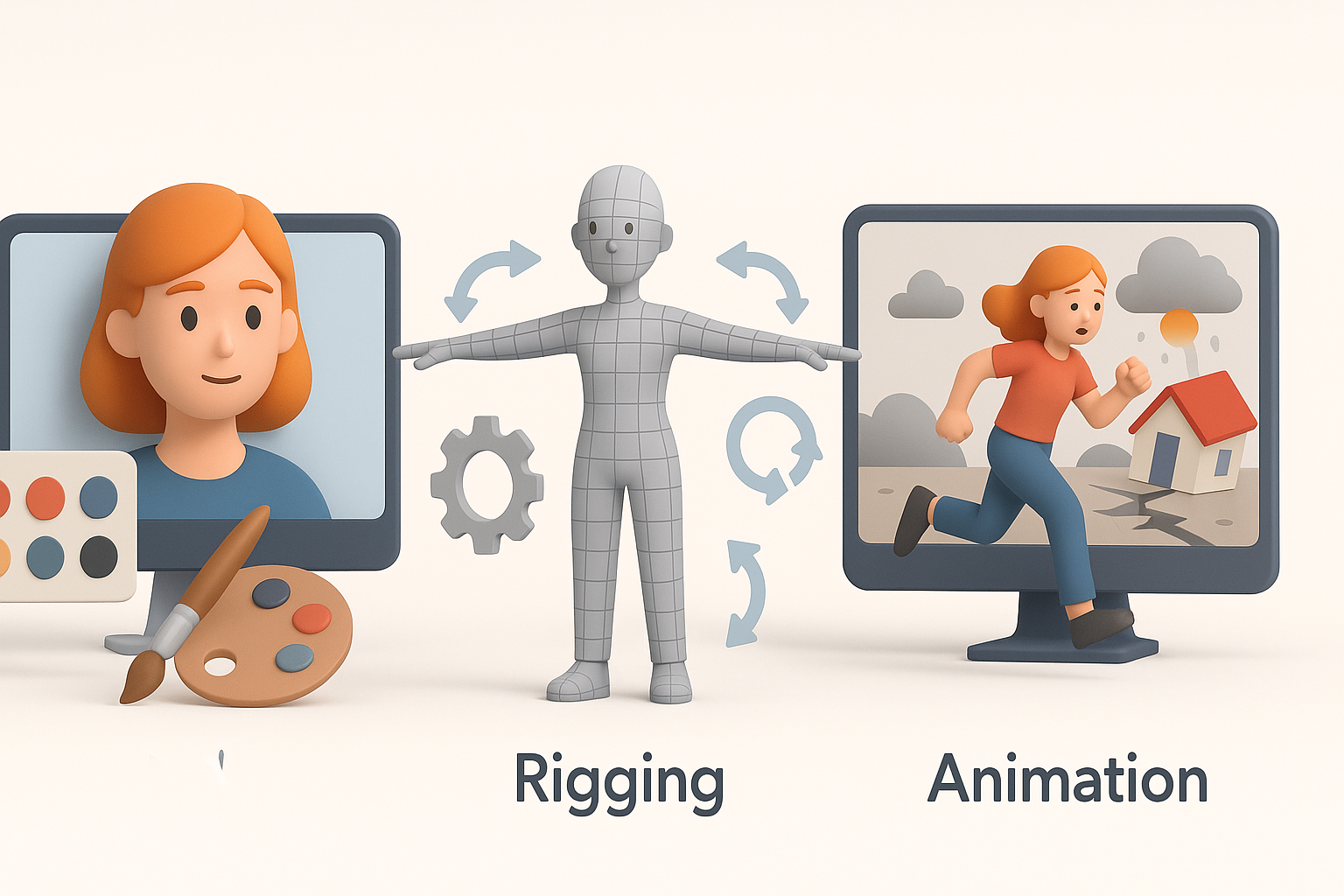 Texturing, Rigging, and Animation for Disaster Scenarios illustration