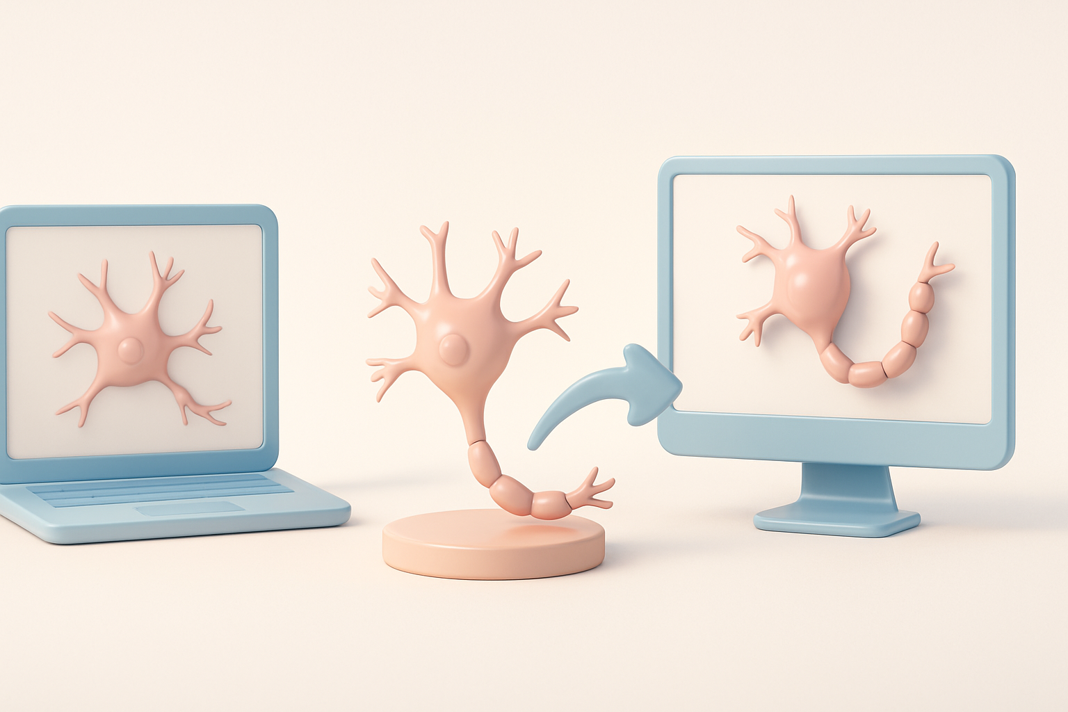 我的神经元3D模型生成工作流程示意图