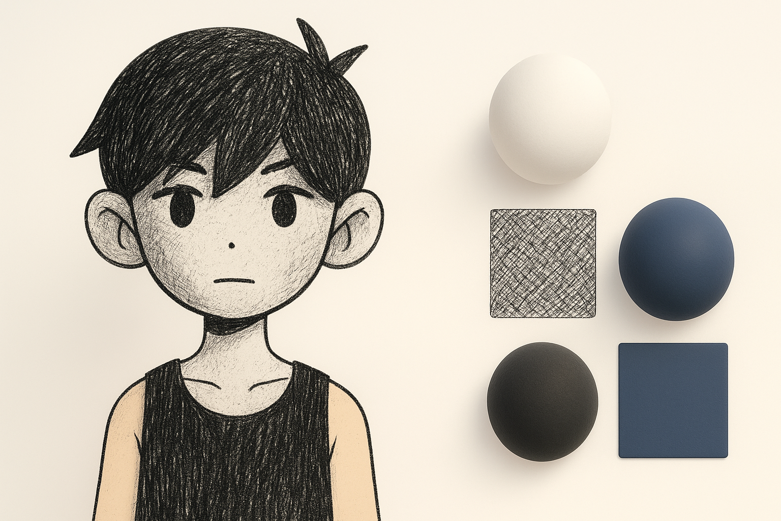 Texturing and Materials: Achieving the Omori Look illustration