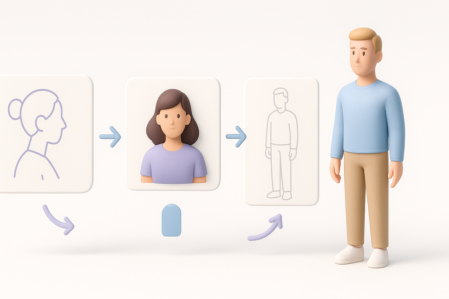 My Workflow: Generating People 3D Models from Text, Images, or Sketches illustration