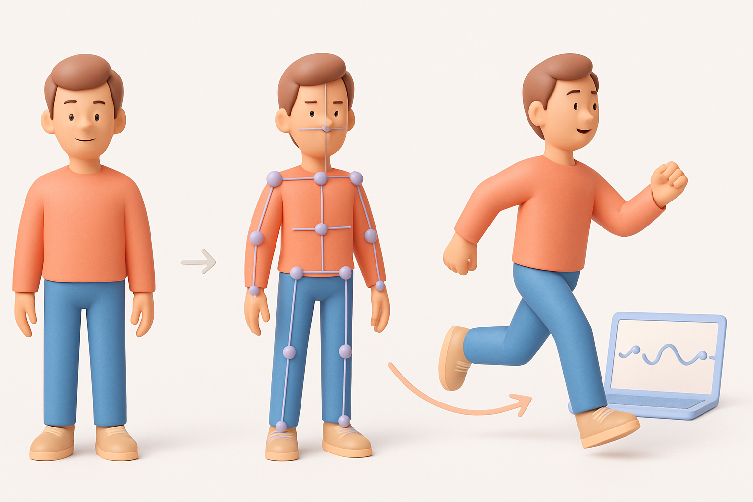 Rigging and Animating Human 3D Models illustration
