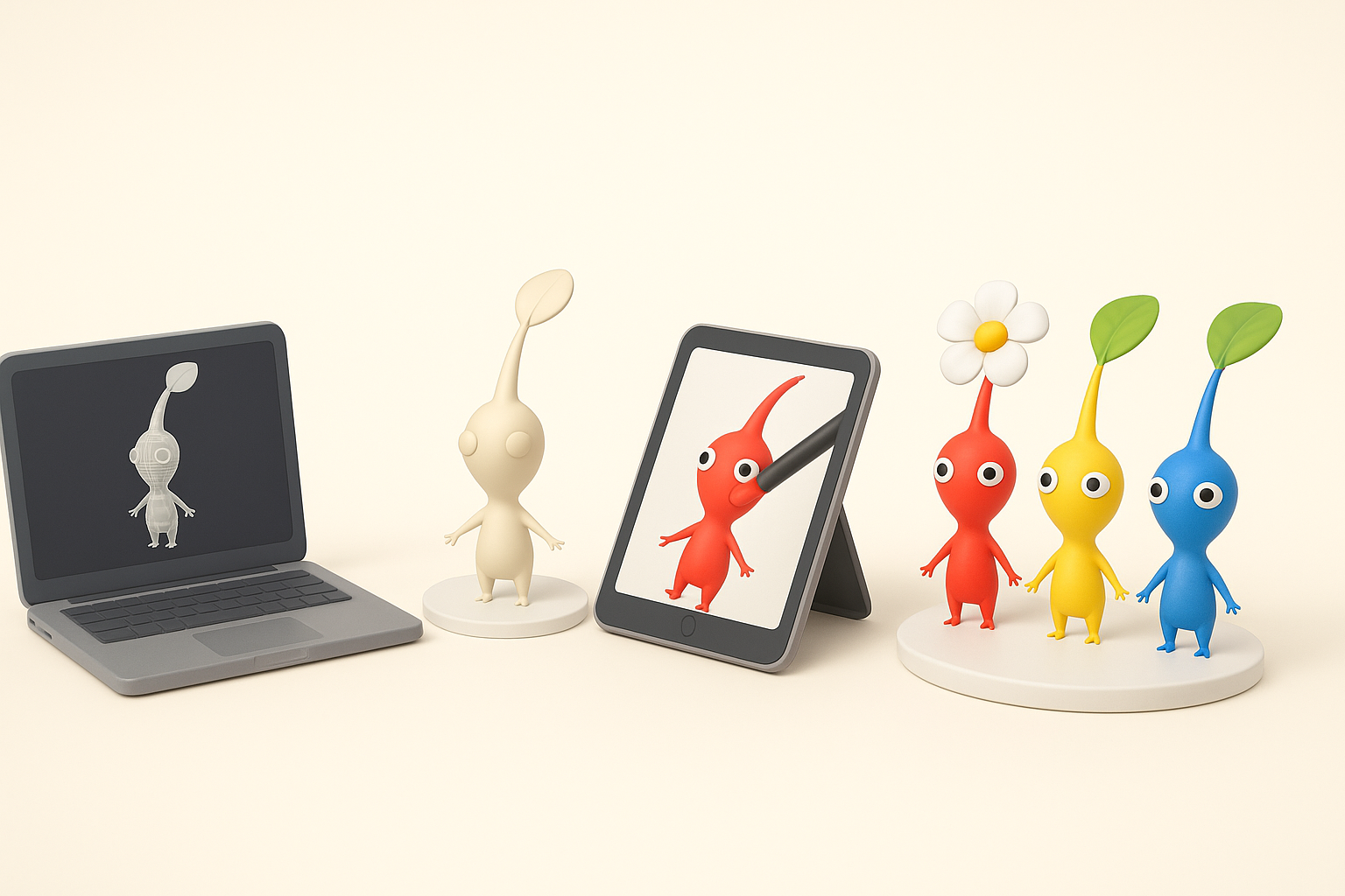 My Workflow for Modeling Pikmin 4 Characters illustration