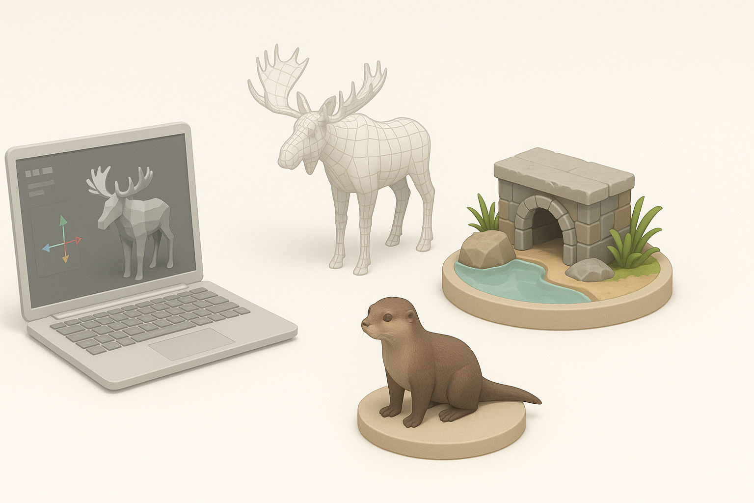 我的 Planet Zoo 3D 模型创建工作流插图
