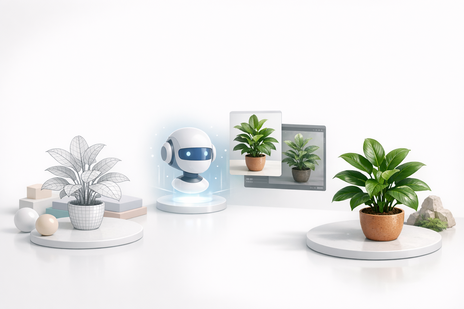 Speeding Up Plant 3D Model Creation with AI Tools illustration