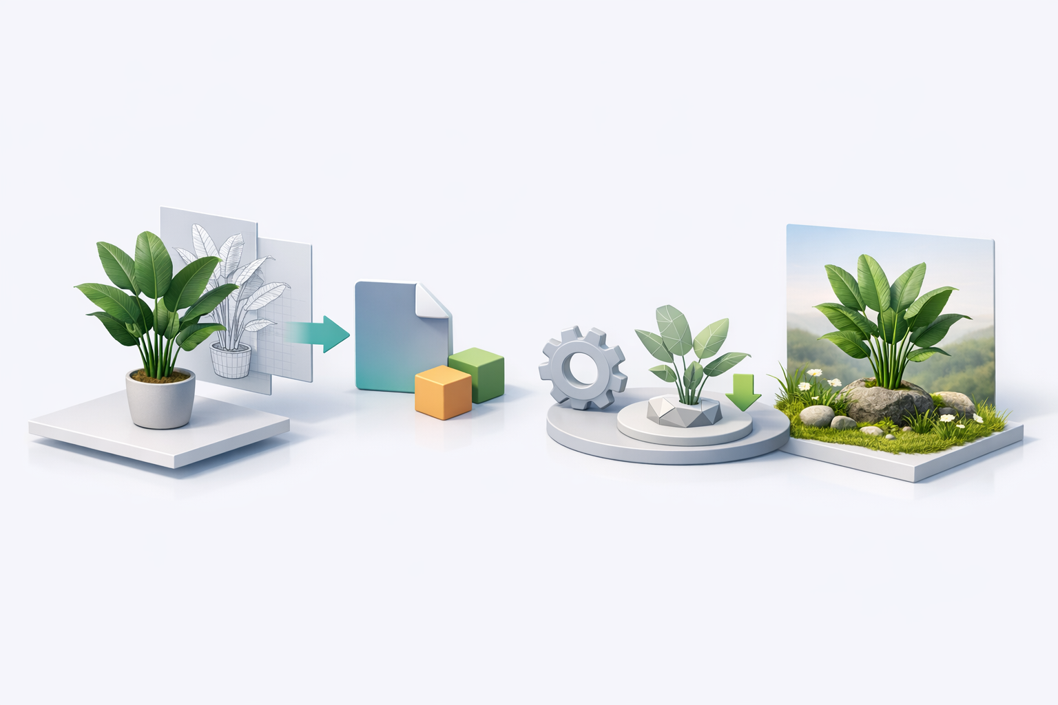 Exporting, Optimizing, and Using Plant 3D Models illustration
