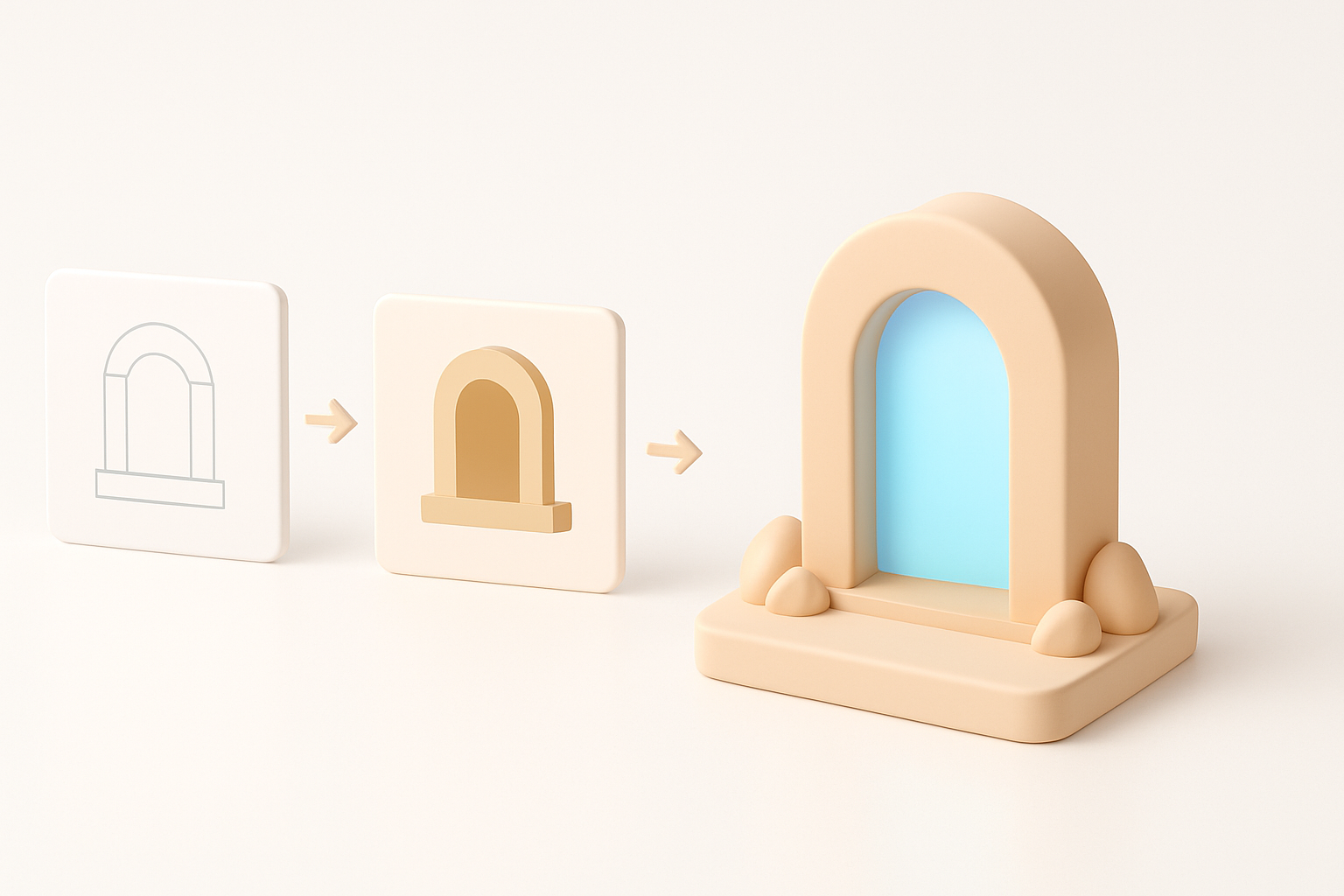 我设计传送门3D模型的逐步流程插图