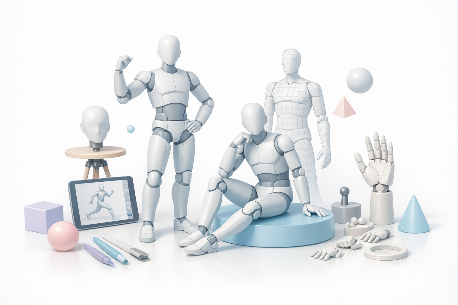 什么是可摆姿势的3D模型 示意图