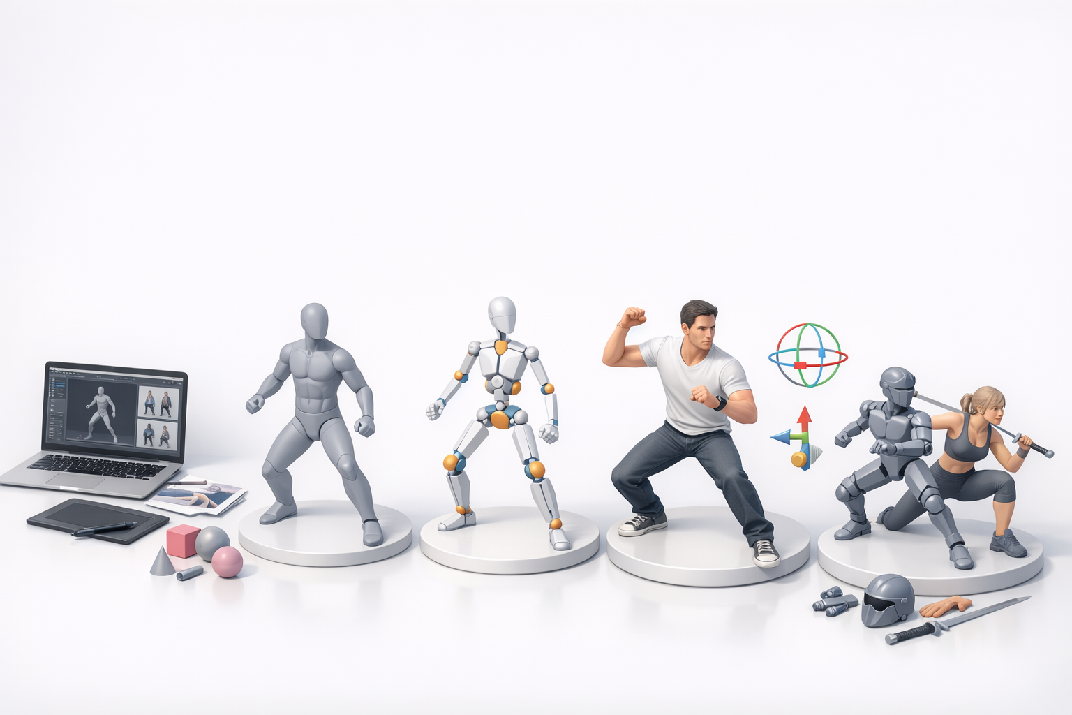 我的工作流程:如何创建可摆姿势的3D模型 示意图