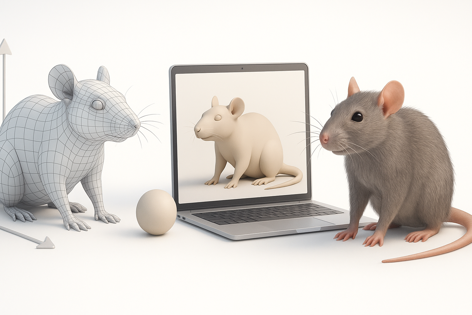 设计写实鼠类3D模型最佳实践图示