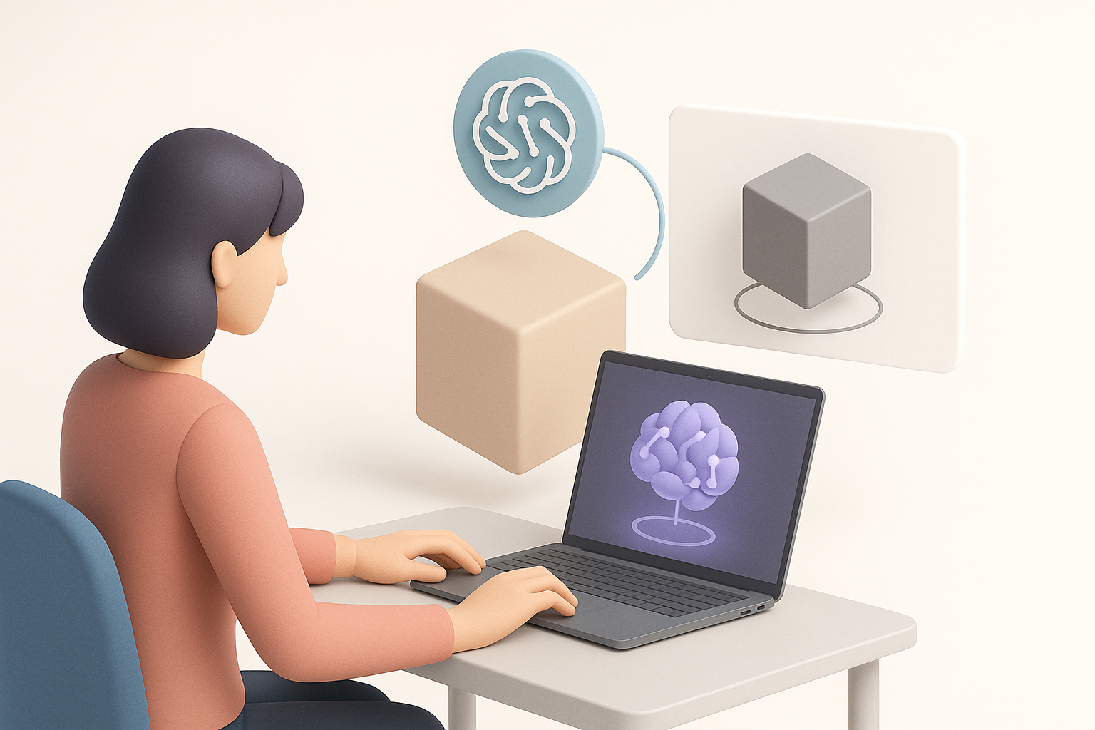使用 AI 工具加速 3D 模型创建插图