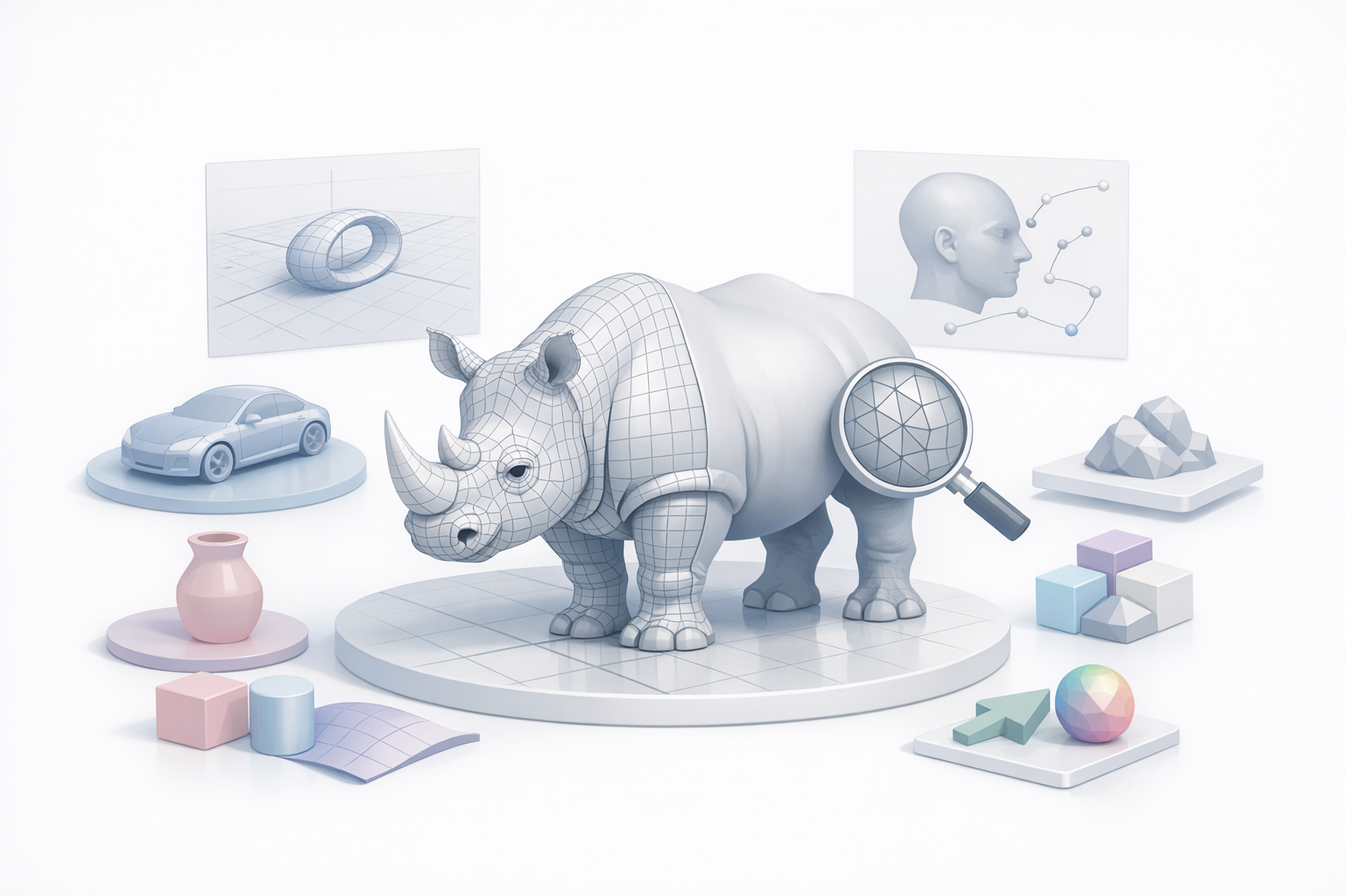 认识犀牛3D模型示意图