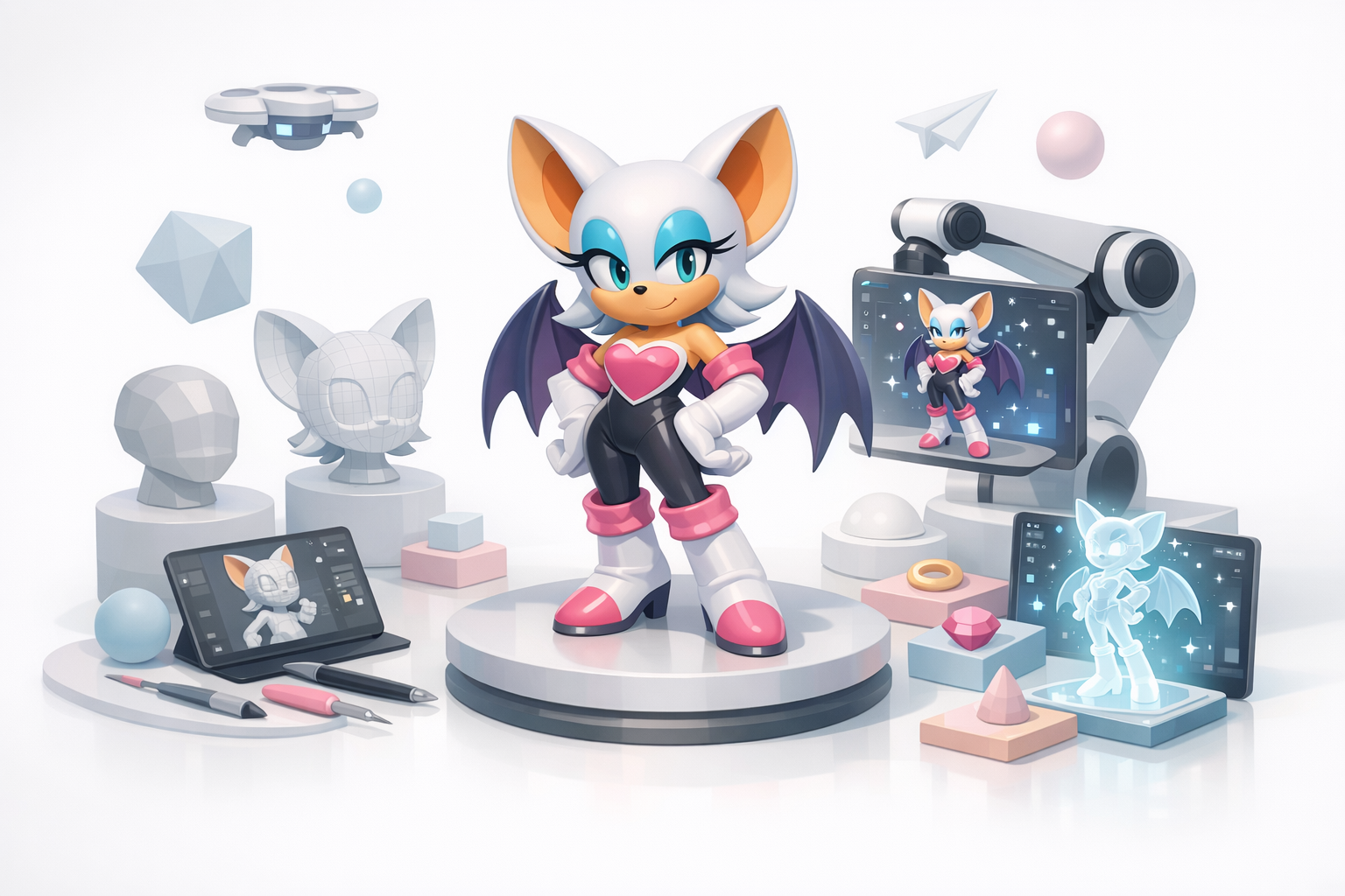 使用AI工具加速3D创作配图