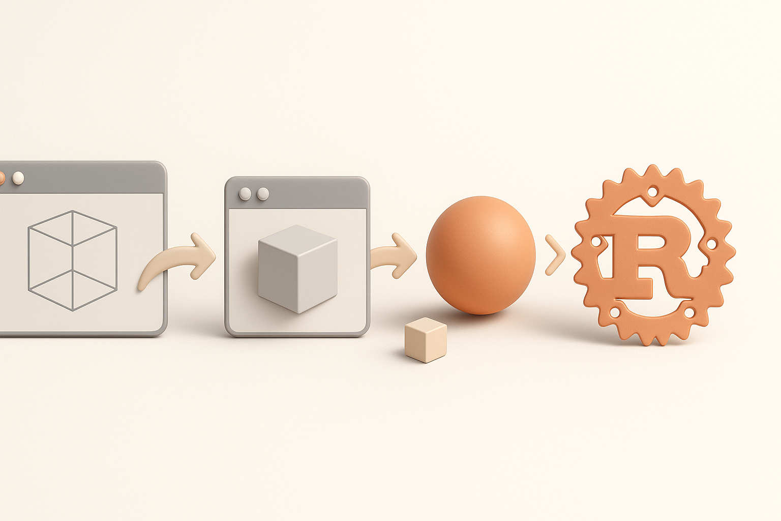 分步工作流程：制作锈蚀3D模型示意图
