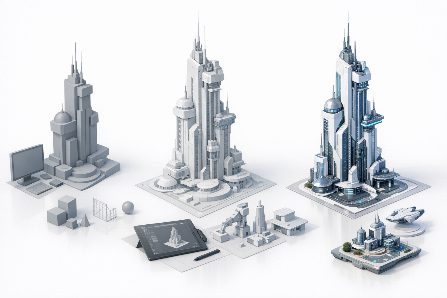 分步详解:3D模型的构建过程配图