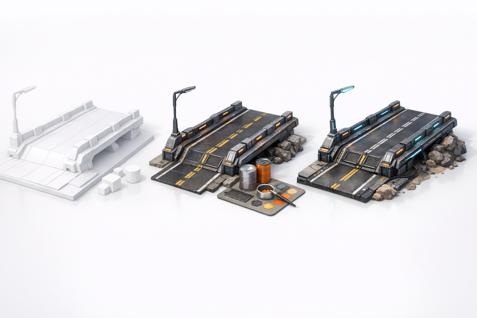 Detailing and Texturing: Bringing the Road to Life illustration