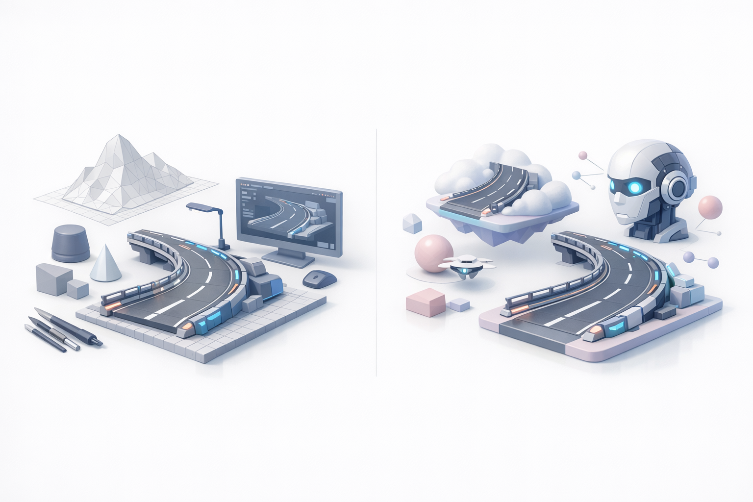 Comparing AI-Powered and Traditional 3D Workflows illustration