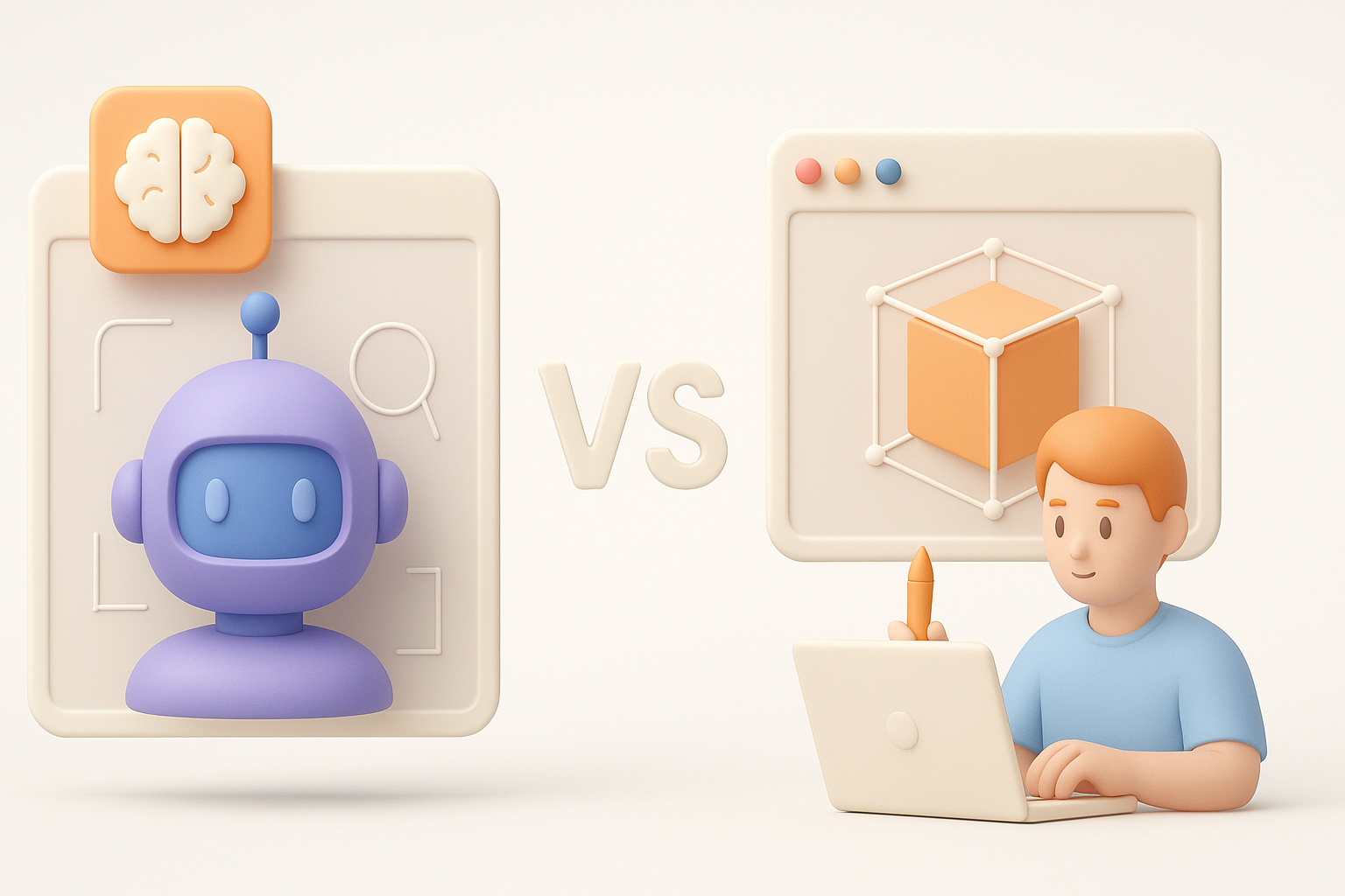 AI 驱动与传统 3D 创作方法的比较插图