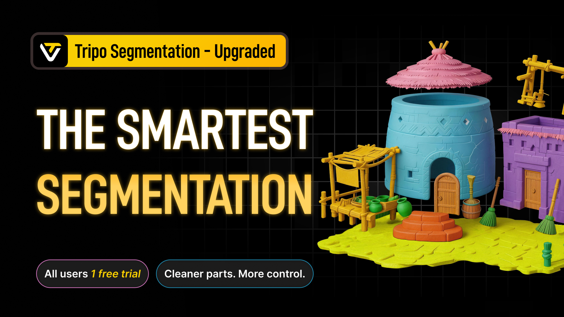 Segmentation v2 hero banner with color-coded 3D model