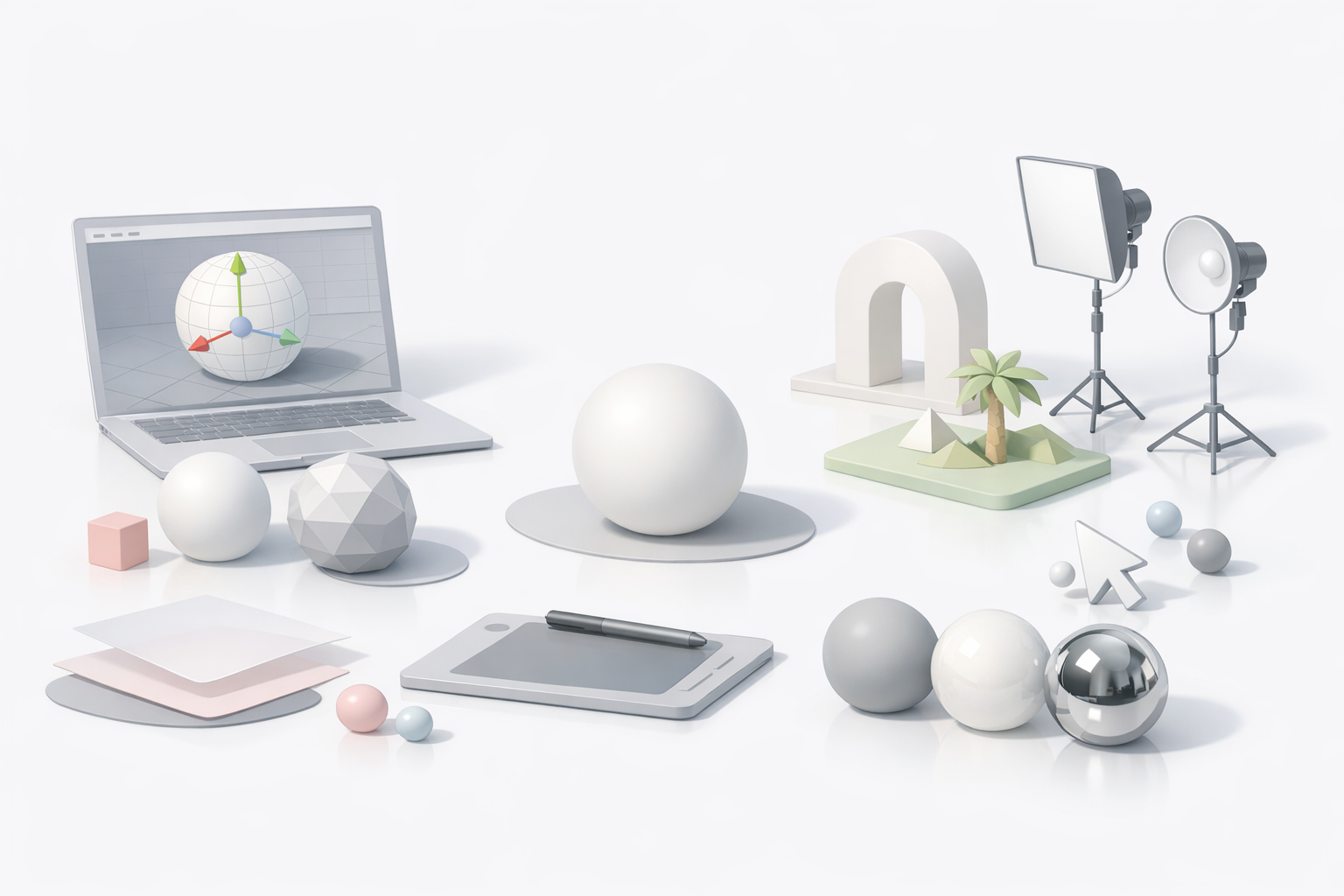 Ilustración de mi flujo de trabajo para crear modelos 3D de sombras realistas