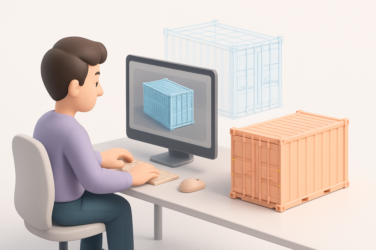 My Workflow: Generating Shipping Container 3D Models from Scratch illustration