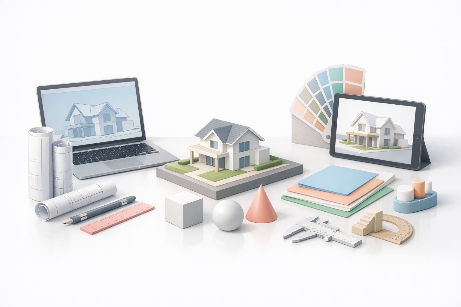 我在 SketchUp 中的分步工作流程插图