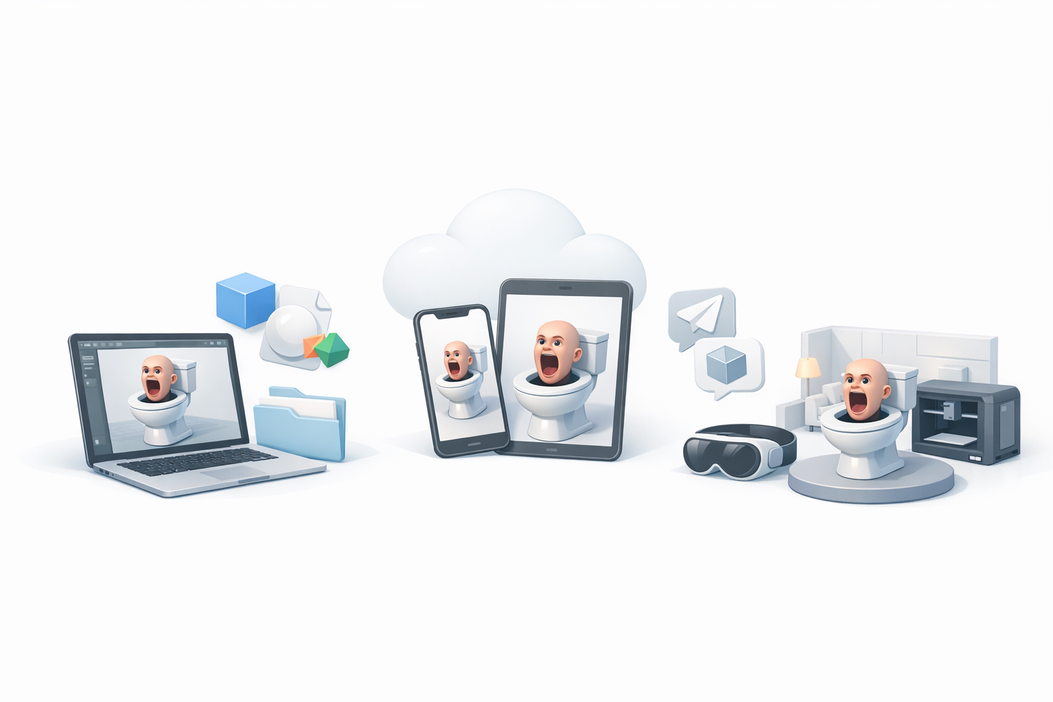 Exporting, Sharing, and Using Your 3D Model illustration