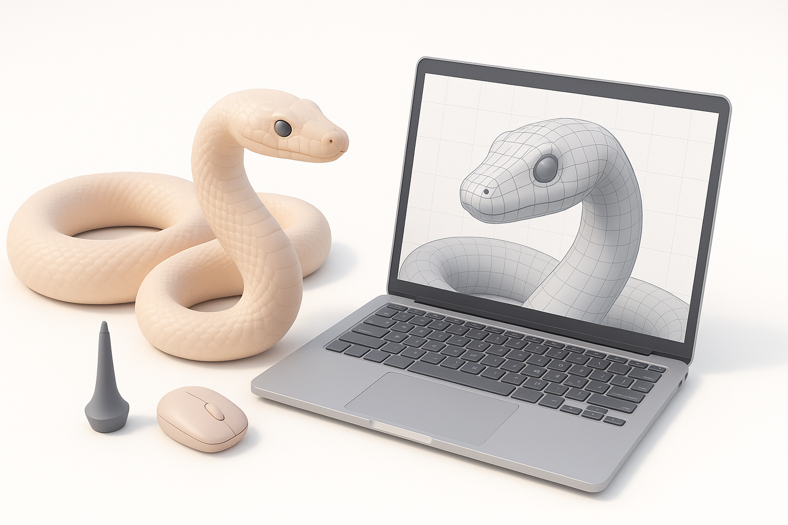 Basic Snake Model Creating a Realistic Snake 3D Model: Workflow and Best Practices
