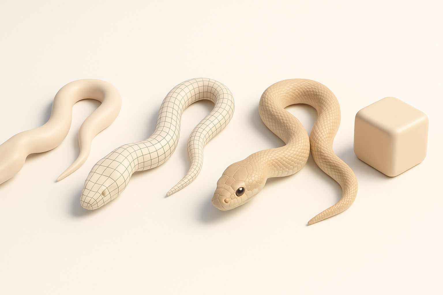 Basic Snake Model Creating a Realistic Snake 3D Model: Workflow and Best Practices