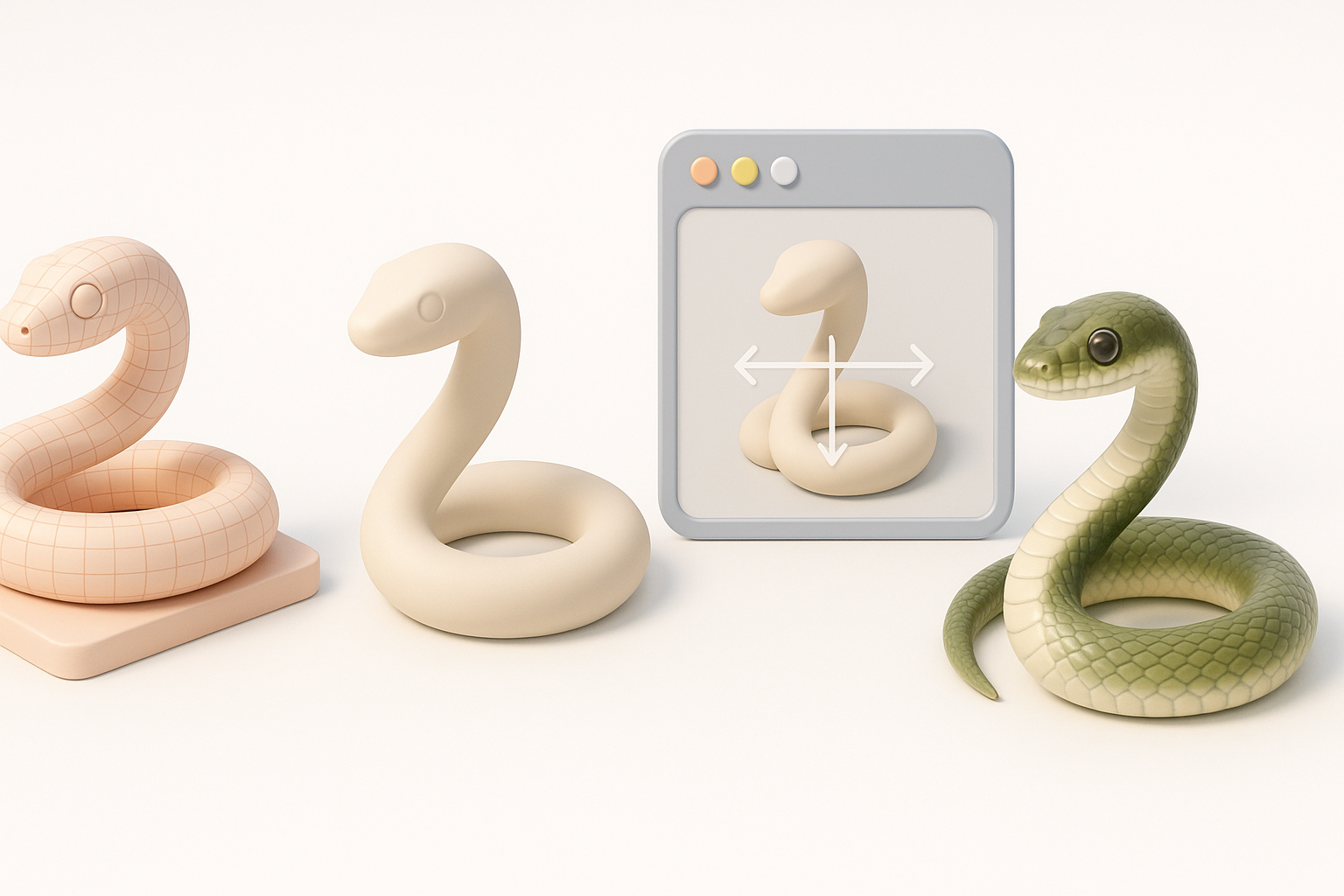 Basic Snake Model Creating a Realistic Snake 3D Model: Workflow and Best Practices