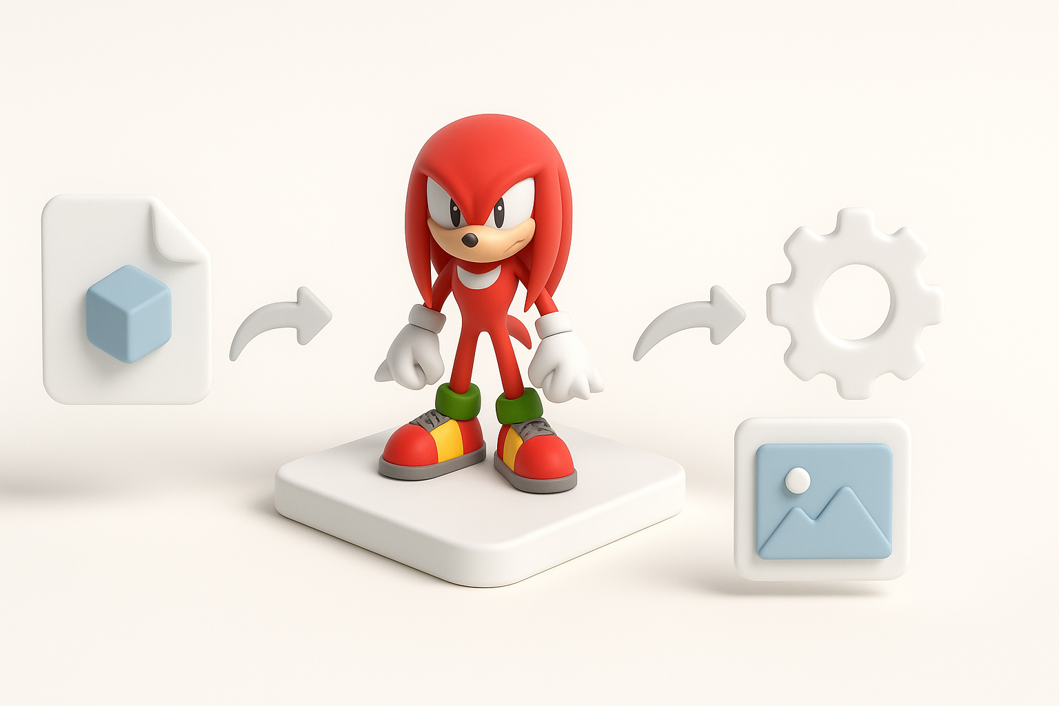 Sonic Frontiers 3D 模型导出、集成与共享示意图