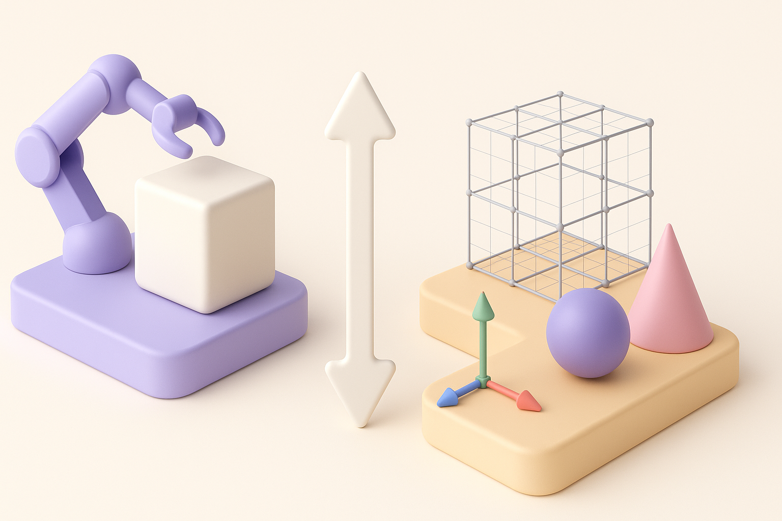 Comparing AI-Powered and Traditional 3D Workflows illustration