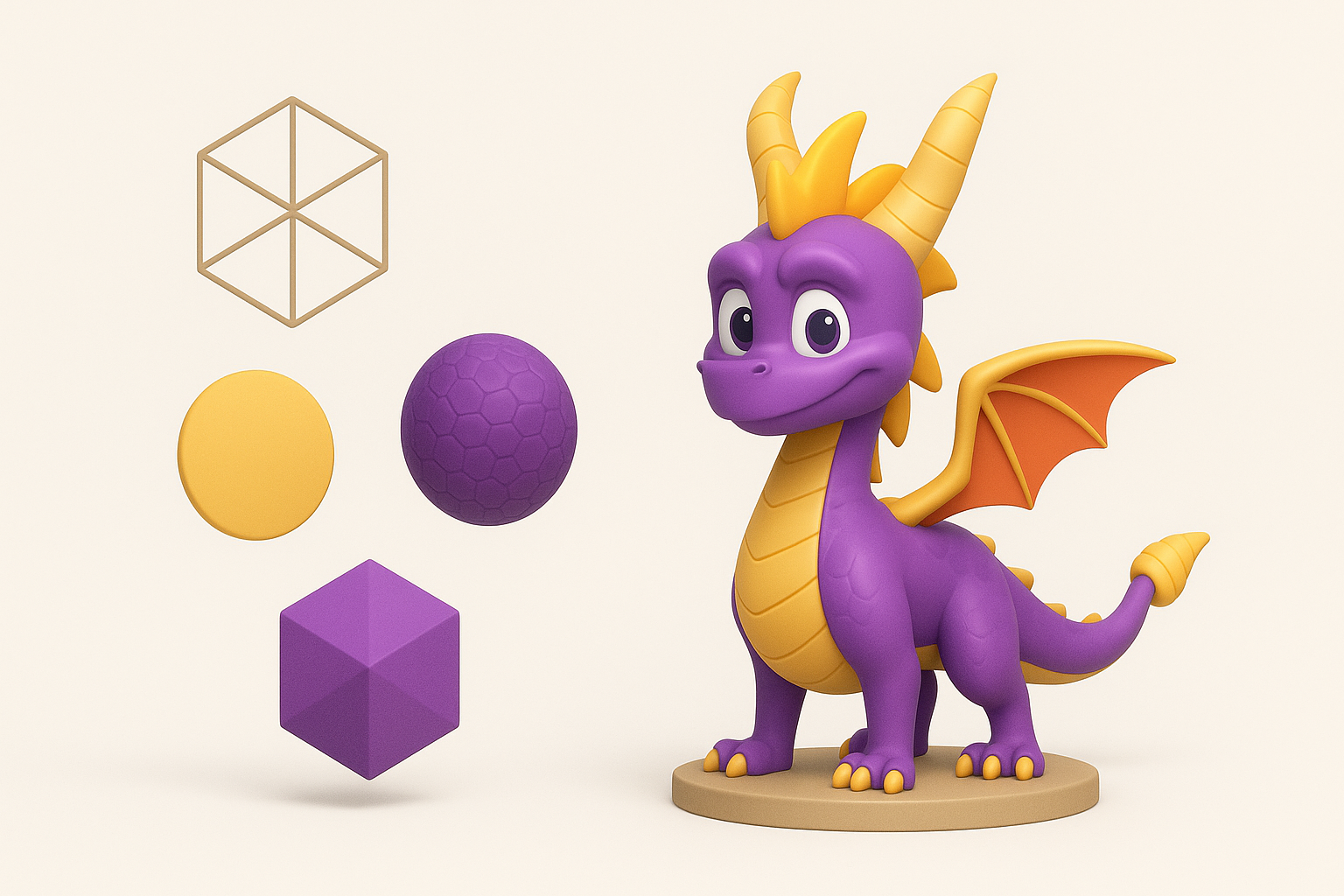 贴图与材质：赋予 Spyro 生命示意图