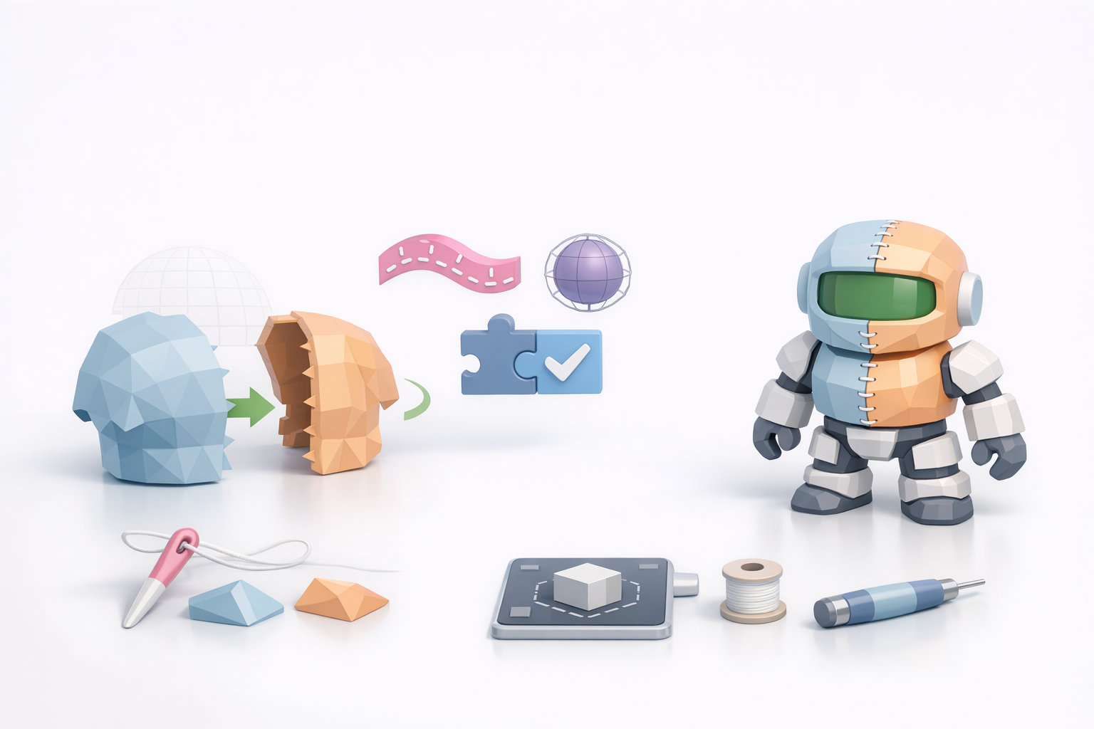 Understanding 3D Model Stitching illustration