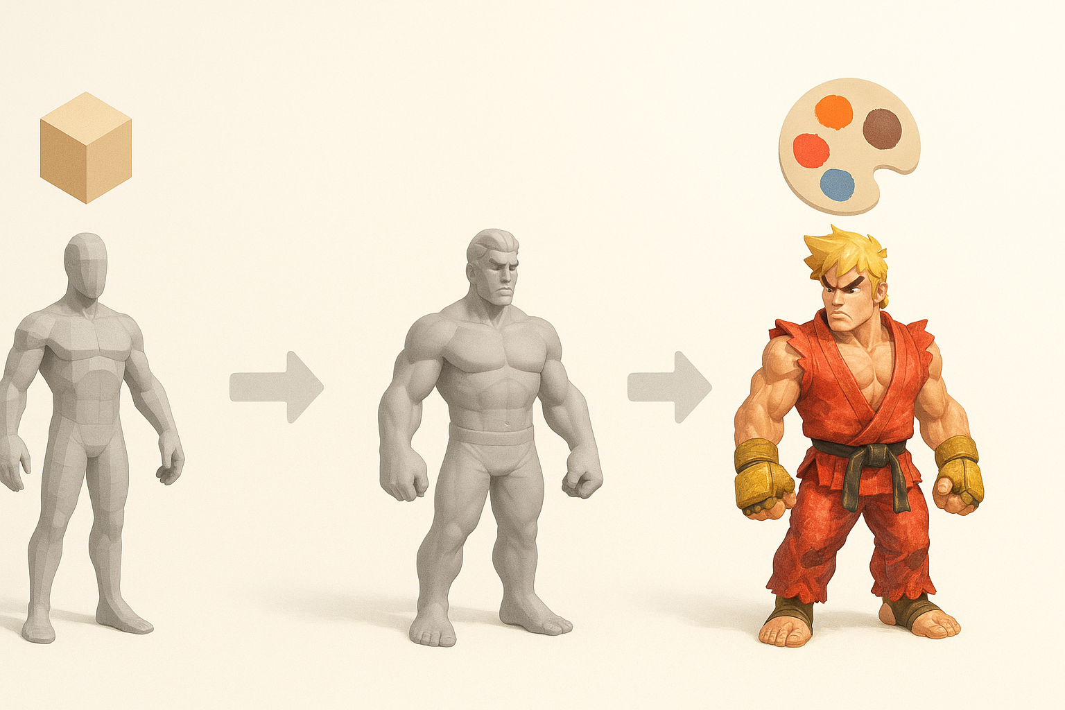 My Workflow for Creating Street Fighter 6-Style 3D Models illustration