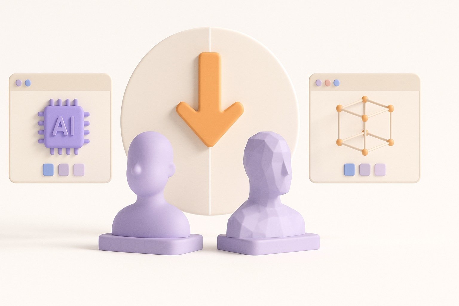 Comparing AI-Powered and Traditional 3D Workflows illustration