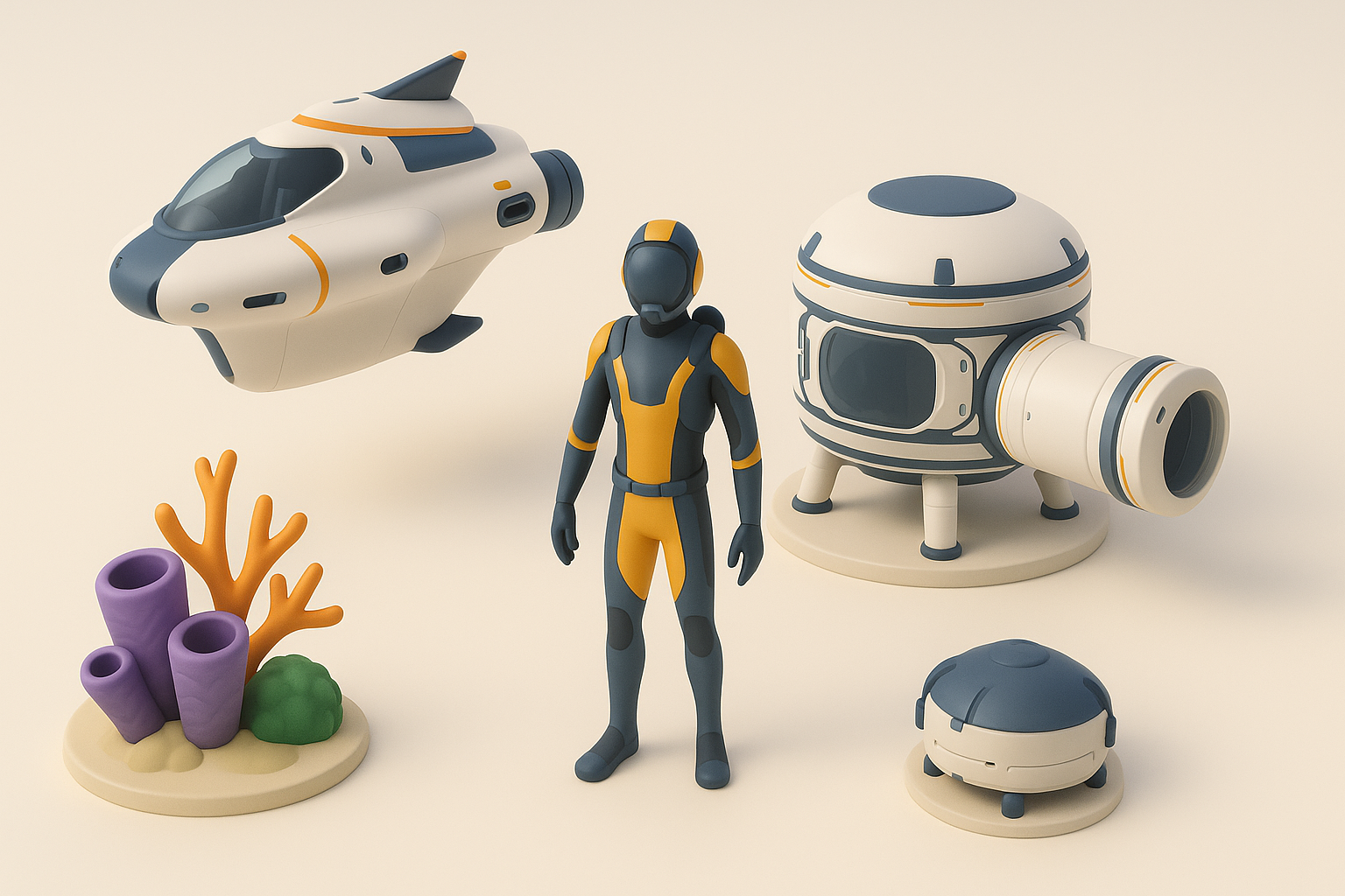 Subnautica 3D 模型概览插图