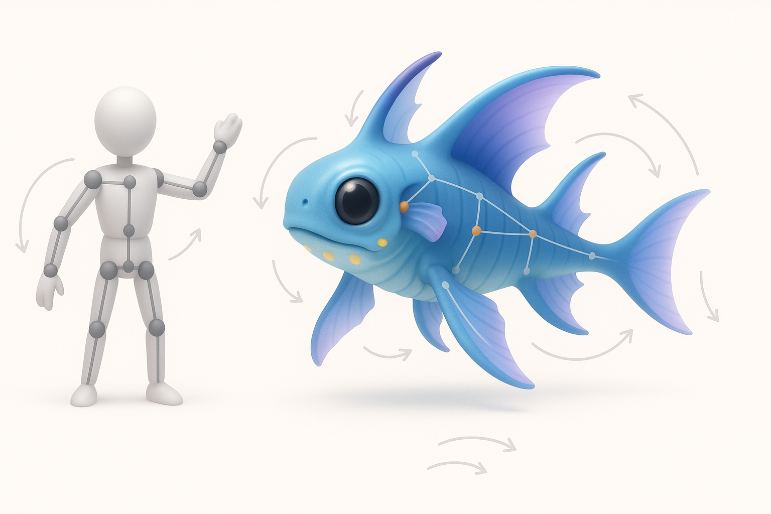 Subnautica 生物 Rigging 与动画插图