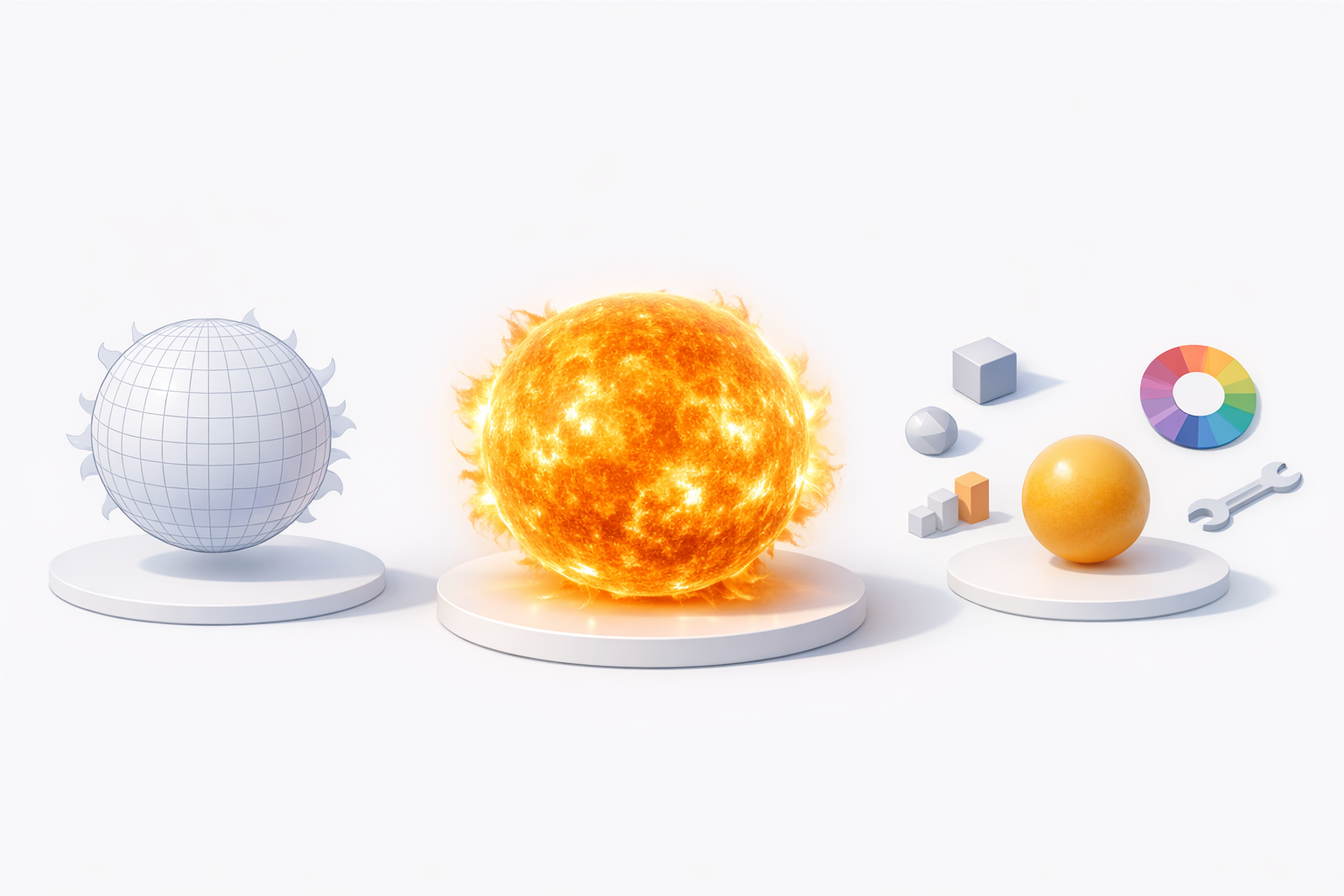 太阳模型生产优化示意图