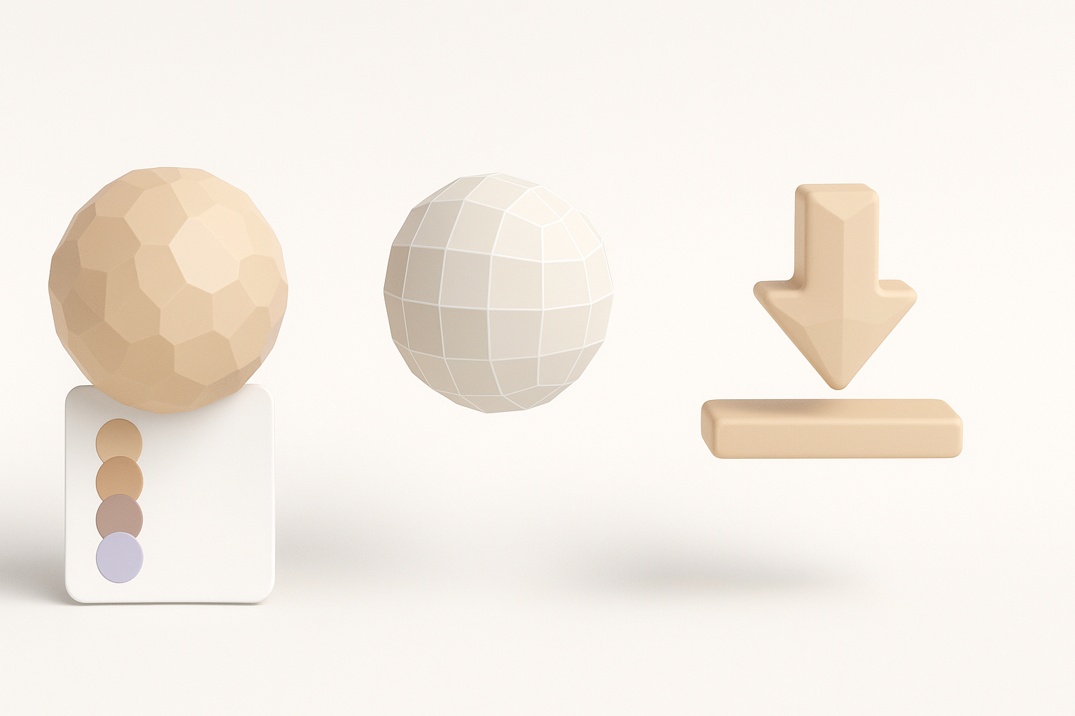 贴图、Retopology 与优化最佳实践示意图
