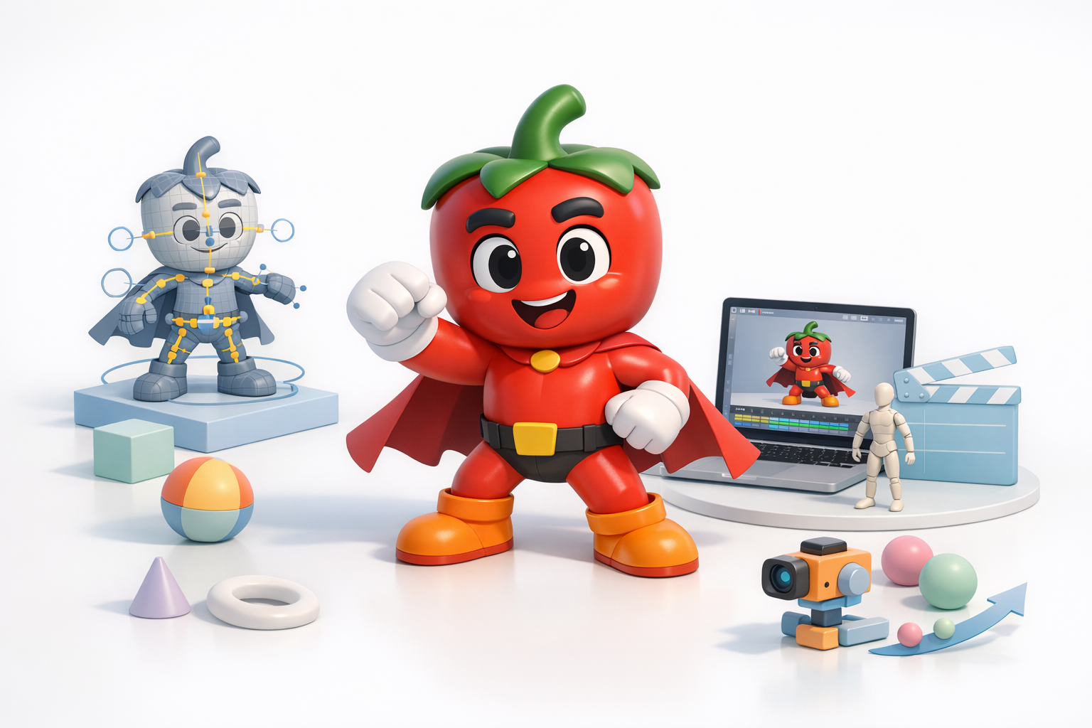 Rigging and Animation for Super Taruco Models illustration