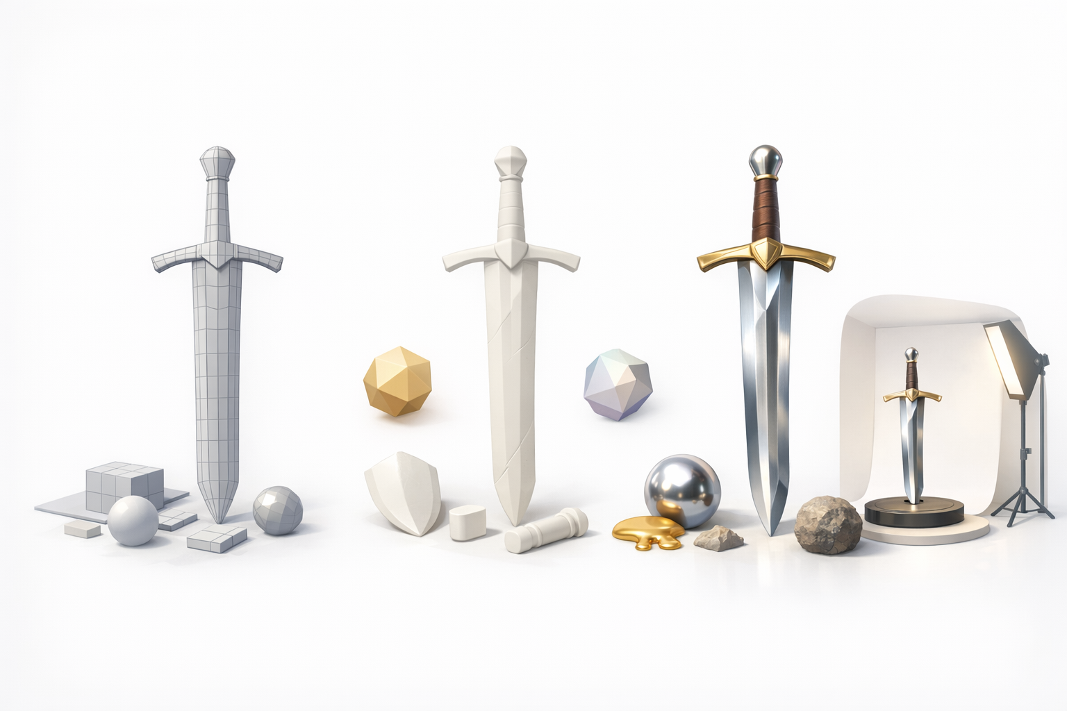 Executive Summary: Key Takeaways for Sword 3D Modeling illustration