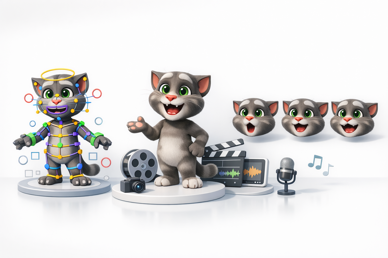 绑定与动画：让 Talking Tom 开口说话示意图