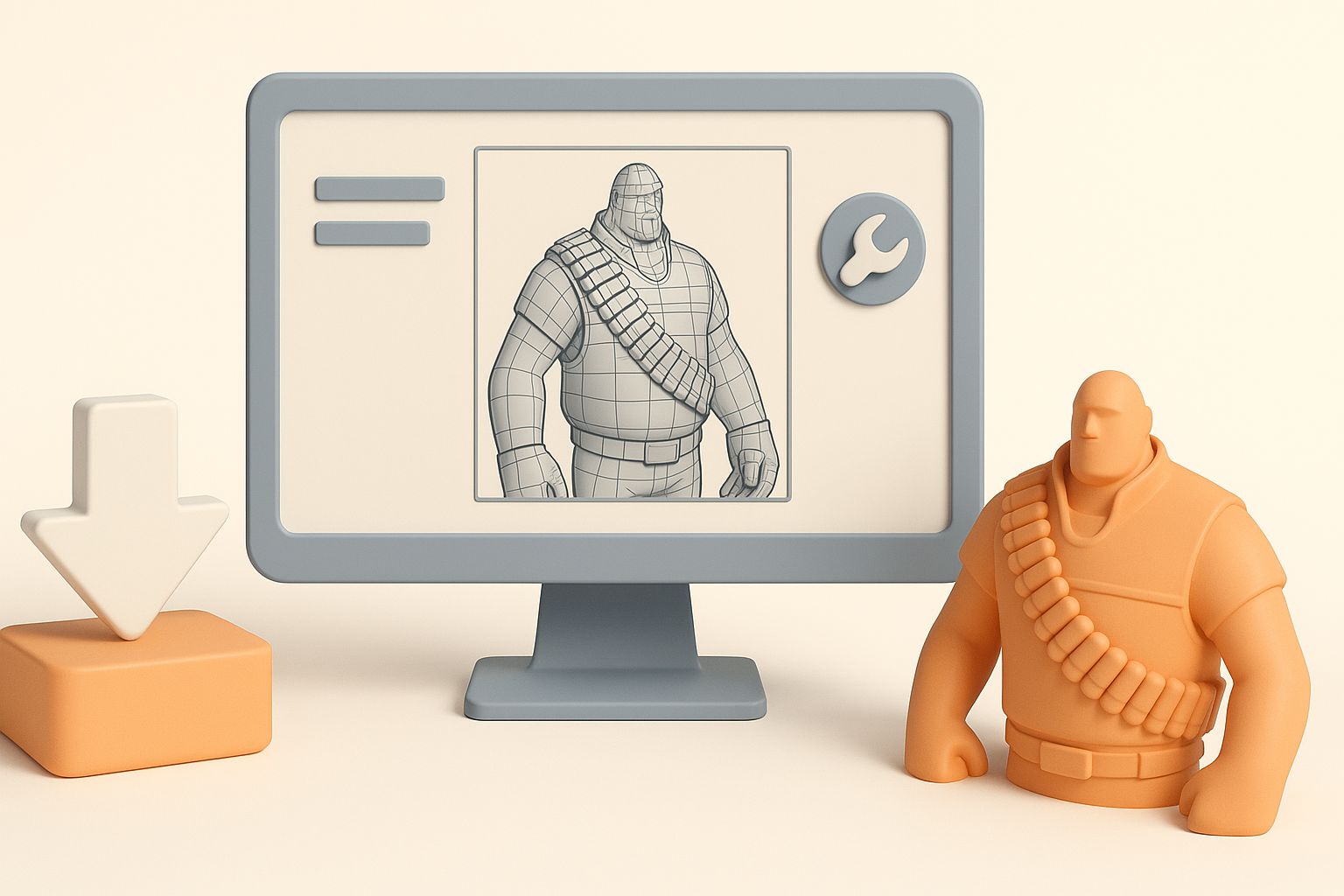 我如何获取并准备 TF2 3D 模型插图