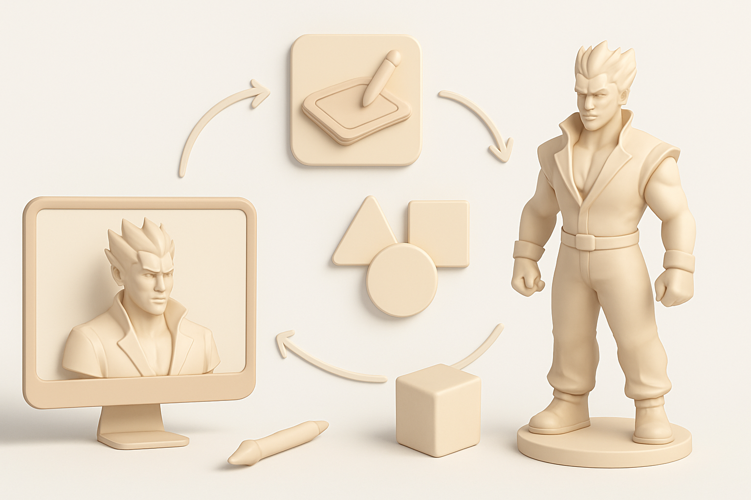 我的《铁拳8》风格3D模型制作工作流插图