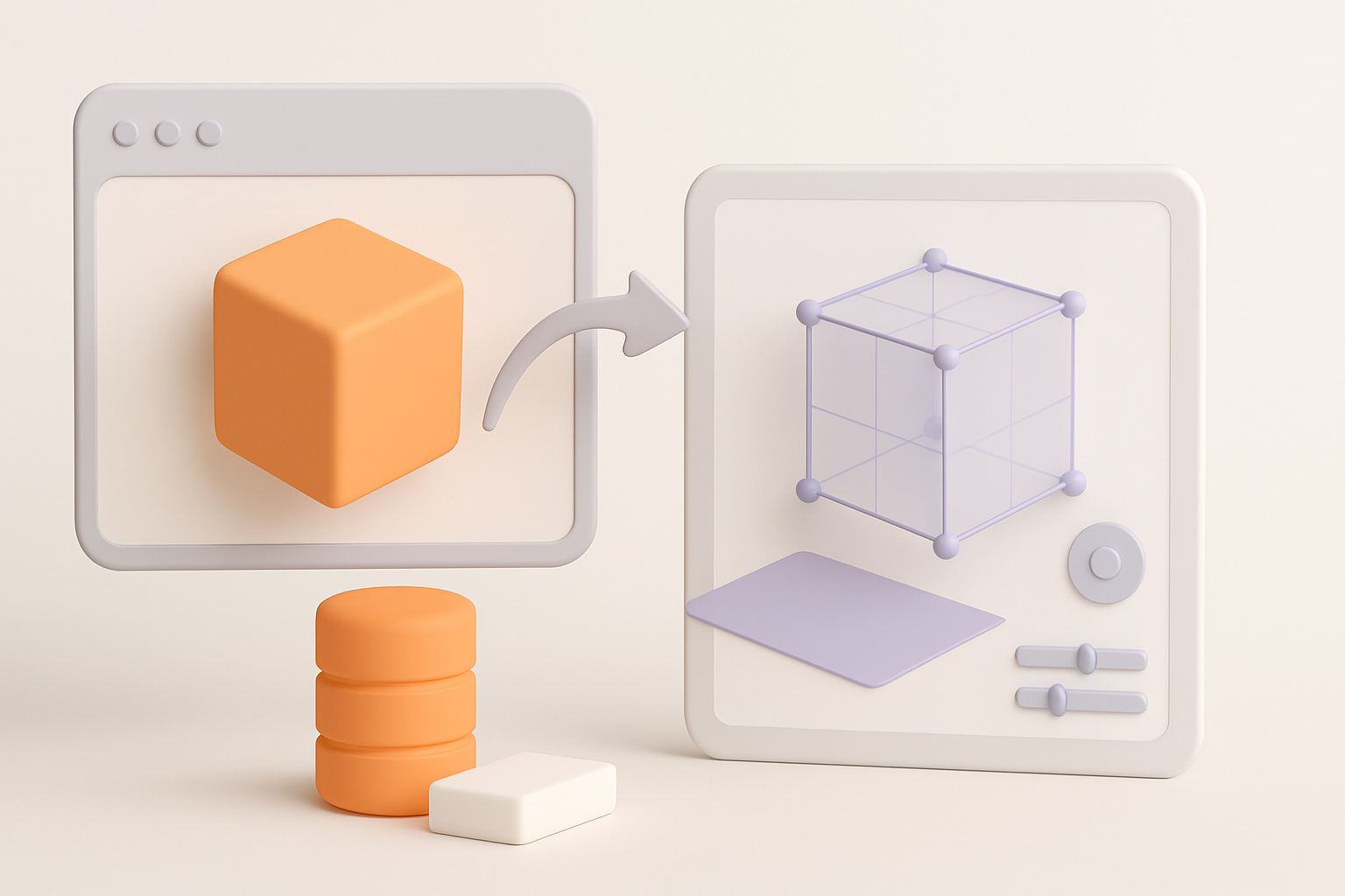 提取和准备3D模型示意图