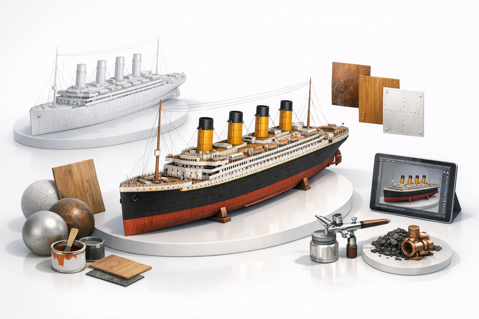 Titanic Layout Model Creating a Realistic Titanic 3D Model: Workflow and Tips